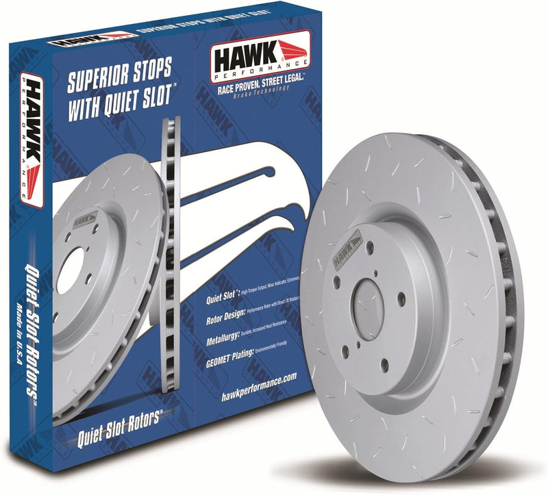 Hawk Quiet Slotted Rotor 08-12 Subaru WRX Rear