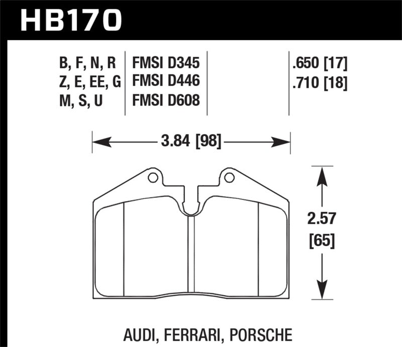 Hawk 91-96 Porsche 911 HPS 5.0 Performance Street Plaquettes de frein arrière