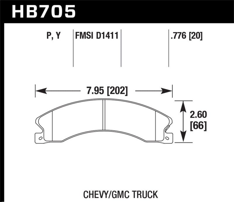 Hawk Chevy/GMC Express/Silverado/Savana/Sierra 15/25/35/4500 Plaquettes de frein arrière SuperDuty