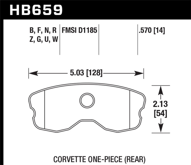 Hawk 06-10 Chevy Corvette (conception améliorée des plaquettes) Plaquettes de frein arrière HP+ Sreet