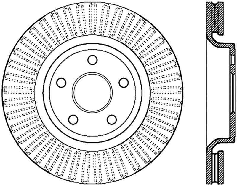 StopTech Rotor de frein sport rainuré 11-17 Jeep Grand Cherokee (sauf SRT8)