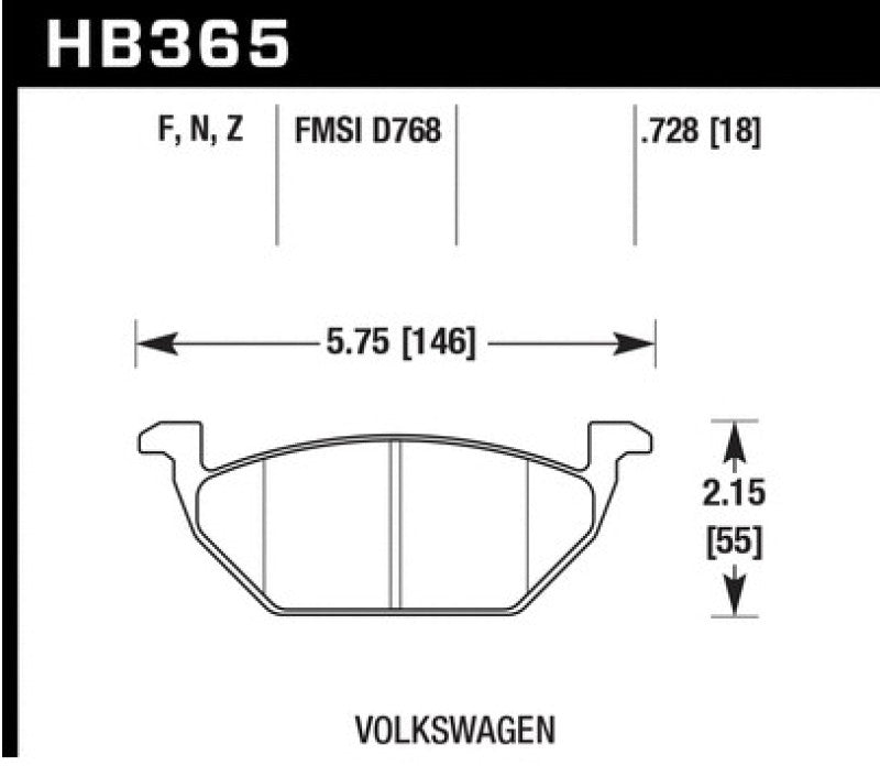 Plaquettes de frein Hawk HPS 5.0 Street - Avant