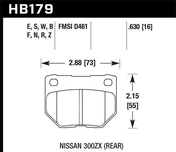 Hawk 06-07 WRX HP+ Street Plaquettes de frein arrière