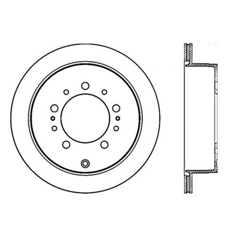 StopTech Power Slot 08-09 Lexus LX450/470/570 / 07-09 Toyota Tundra Rotor arrière gauche rainuré