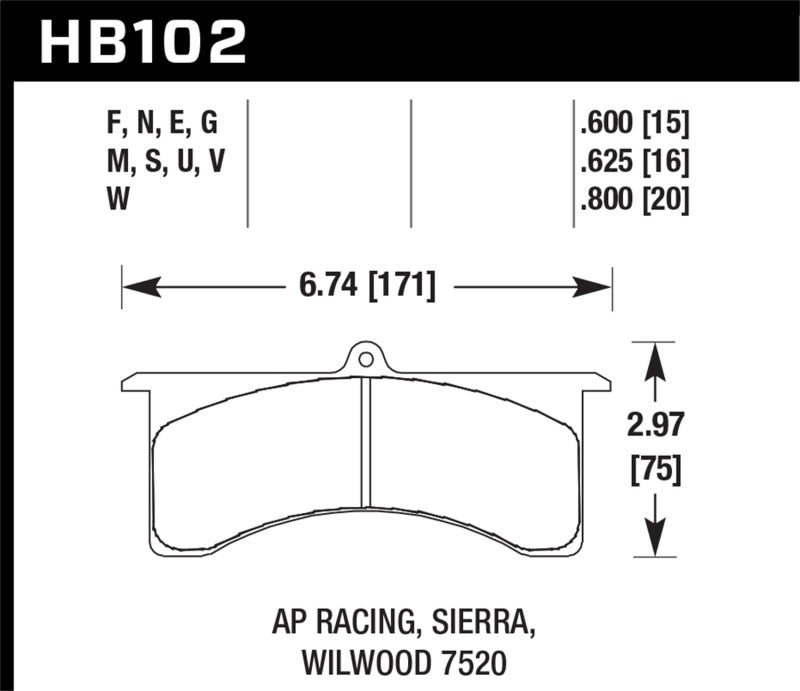 Hawk HB102F.800 HPS Street Brake Pads