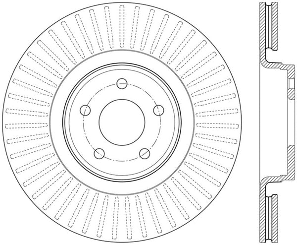 StopTech 14.5+ Ford Focus ST Rotor de performance rainuré avant droit