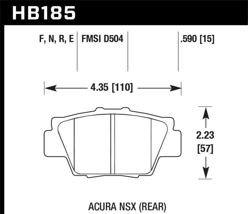 Plaquettes de frein Hawk HPS 5.0 Street - Arrière