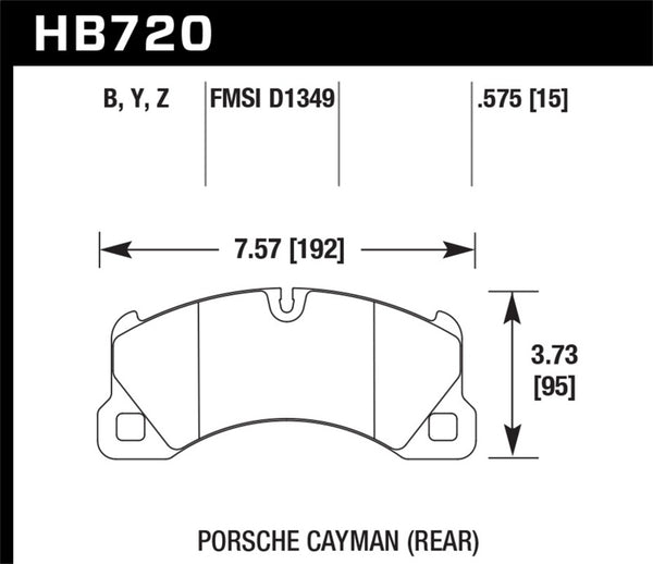 Plaquettes de frein Hawk 15-17 Porsche Cayenne avant HPS 5.0