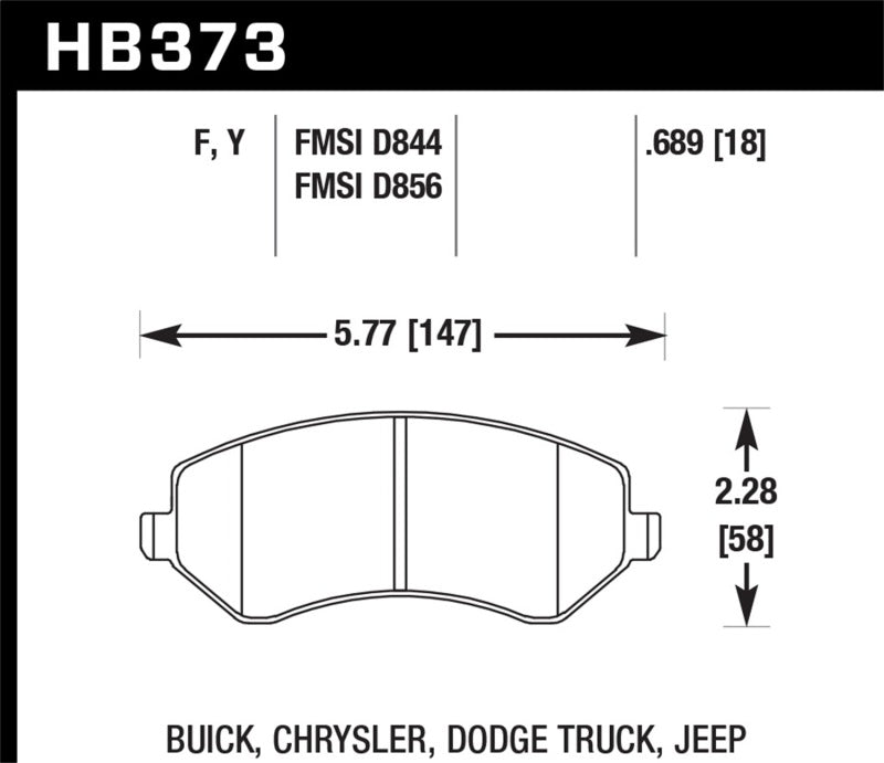 Hawk HB373F.689 HPS Street Brake Pads