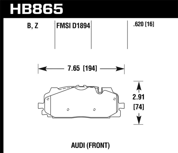 Hawk 18-19 Audi S5 HPS 5.0 Plaquettes de frein avant