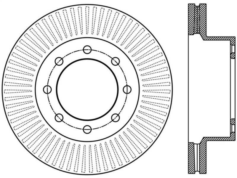 StopTech Power Slot 12-15 Ford F-250/F-350 Rotor rainuré avant gauche