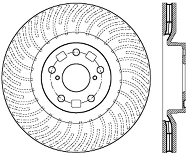 StopTech 11-14 Lexus GS300/350/400/430 (ne convient pas aux F Sport) Rotor de frein avant droit sport rainuré