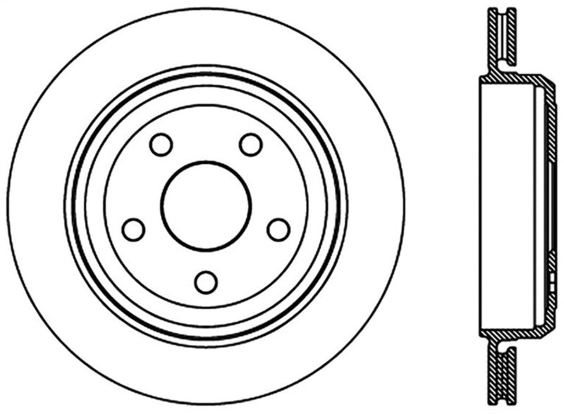 StopTech Rotor de frein sport rainuré 11-17 Jeep Grand Cherokee (sauf SRT8)