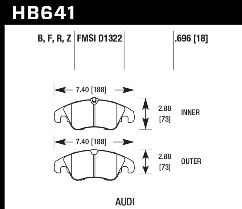 Hawk Plaquettes de frein avant pour Audi A4 HPS 5.0 2009-2014