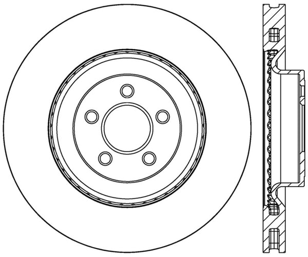 StopTech 2015 Ford Mustang GT avec freins Brembo Disque de frein avant gauche rainuré