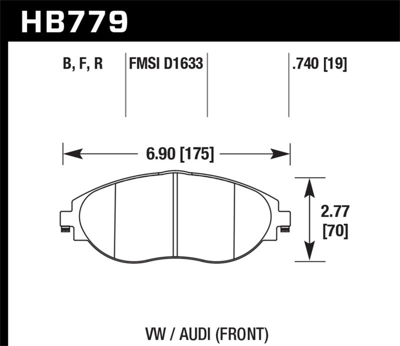 Plaquettes de frein avant Hawk 2016 Audi S3 DTC-30