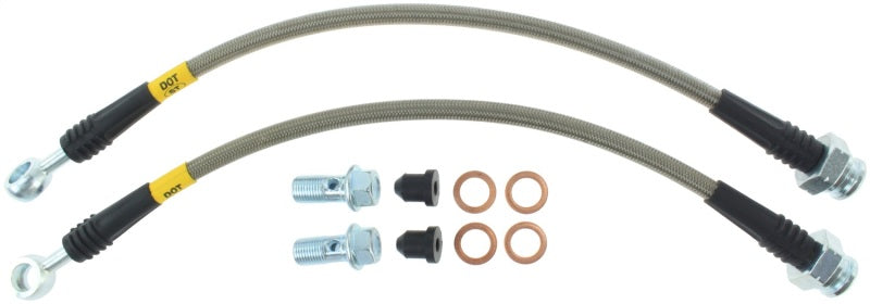 StopTech 89-98 Nissan 240SX (mise à niveau OE) Conduites de frein arrière en acier inoxydable