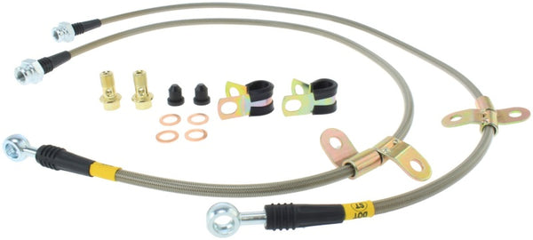 StopTech 07-08 Infiniti G35 / 09 G37 / 09 Nissan 370Z Conduites de frein avant en acier inoxydable