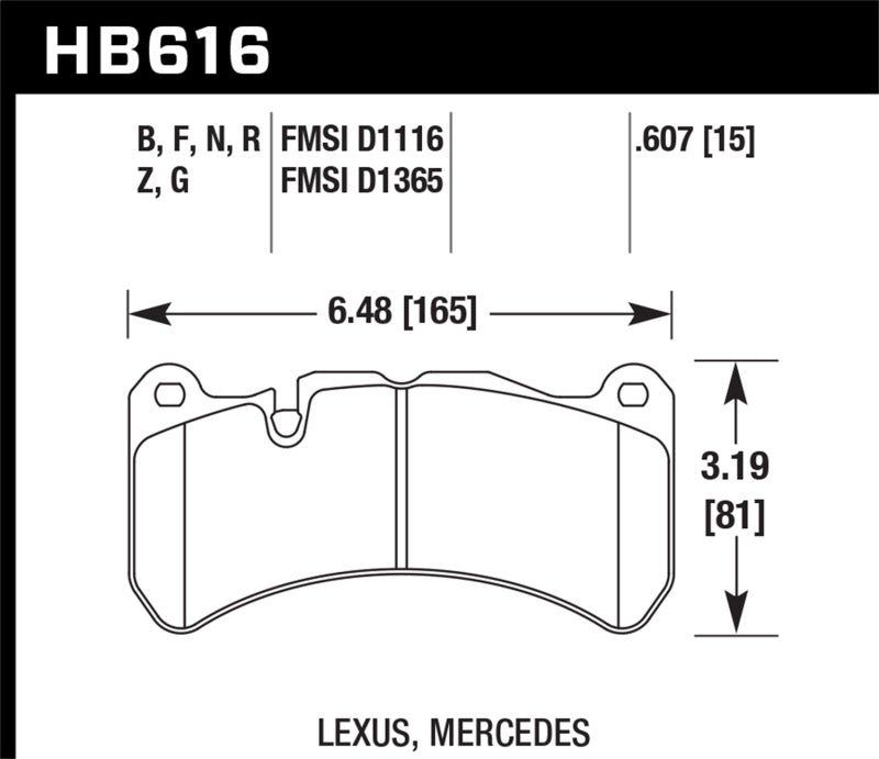 Hawk 13-14 Ford Mustang GT500 HPS 5.0 Street Plaquettes de frein avant