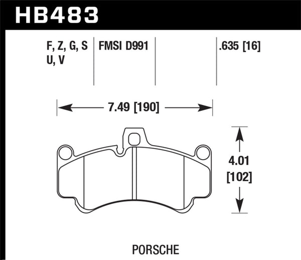 Plaquettes de frein avant Hawk Porsche GT3 DTC-60 Street