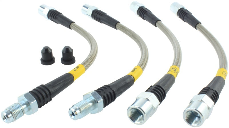 StopTech 87-91 BMW M3 / 89-4/91 Série 325/328 (E30/E36) Kit de conduite de frein arrière en acier inoxydable