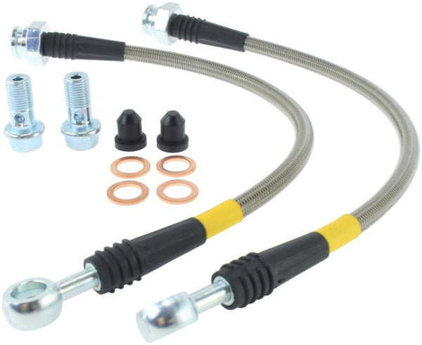 StopTech 89-98 Nissan 240SX (mise à niveau OE) Conduites de frein arrière en acier inoxydable