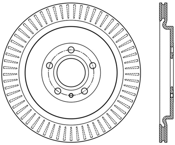 StopTech Premium High Carbon 13-14 Ford Mustang/Shelby GT500 Disque de frein arrière gauche à fente