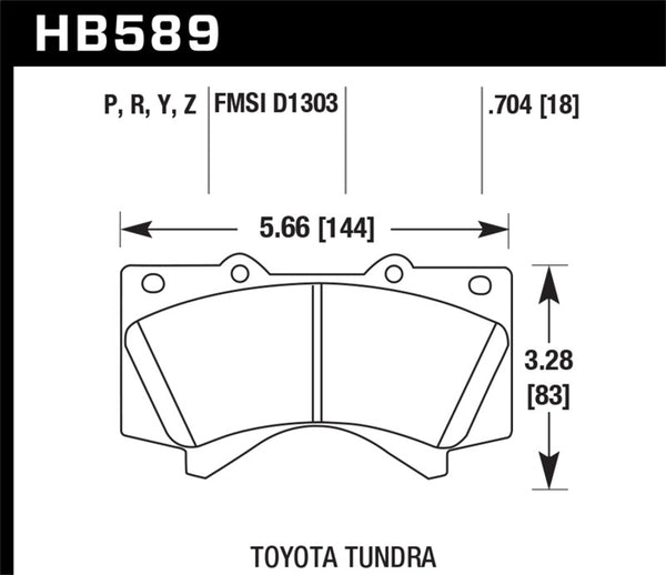 Hawk 08-21 Toyota Land Cruiser HP Plus Jeu de plaquettes de frein