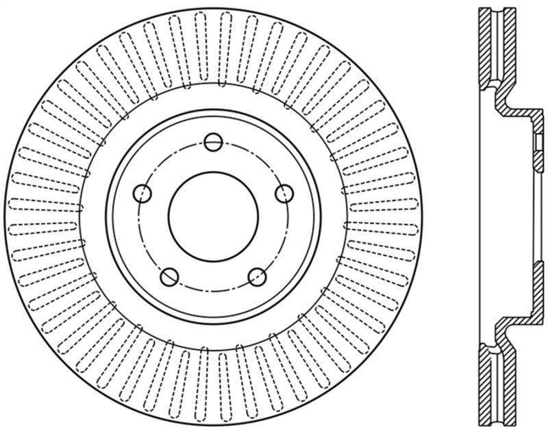 StopTech 13-15 Nissan Pathfinder Rotor avant droit rainuré