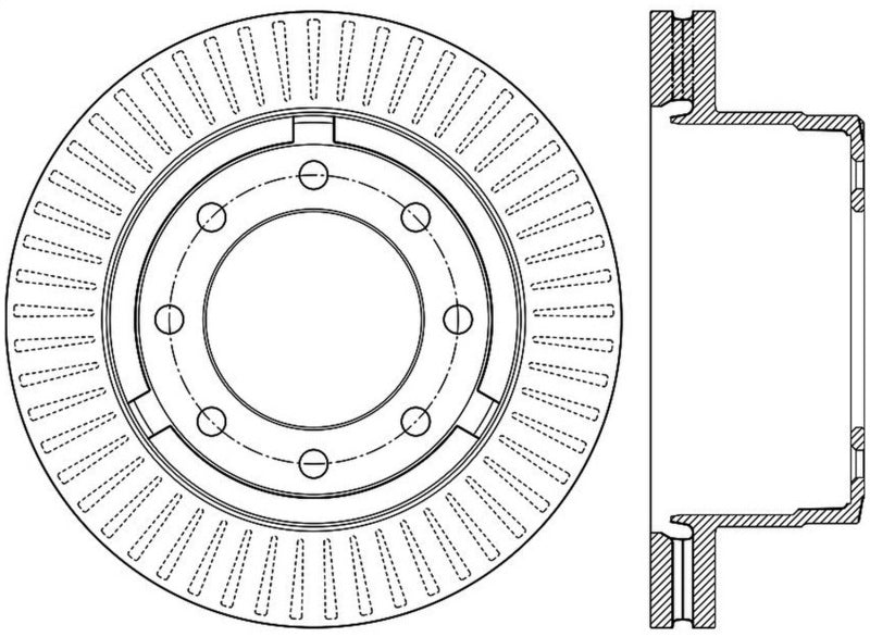 StopTech Power Slot 12-13 Ford F-250/F-350 Rotor rainuré arrière droit