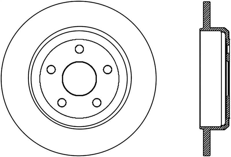 StopTech Rotor de frein sport rainuré 11-17 Jeep Grand Cherokee (sauf SRT8)