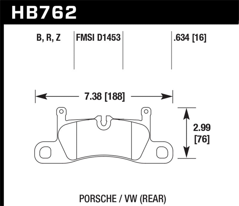 Plaquettes de frein arrière Hawk 15-17 Porsche Cayenne / 15-16 Volkswagen Toureg HPS Street