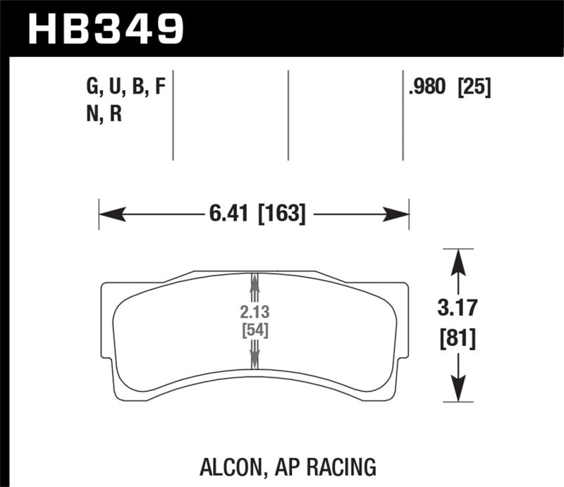 Hawk HB349G.980 14-16 BMW M235i DTC-60 Motorsports Front Brake Pads