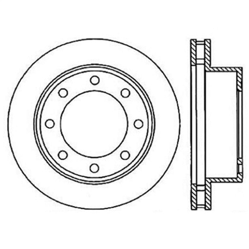 StopTech Power Slot 00-05 Ford Excursion / 01-04 F250 4WD Rotor rainuré avant droit